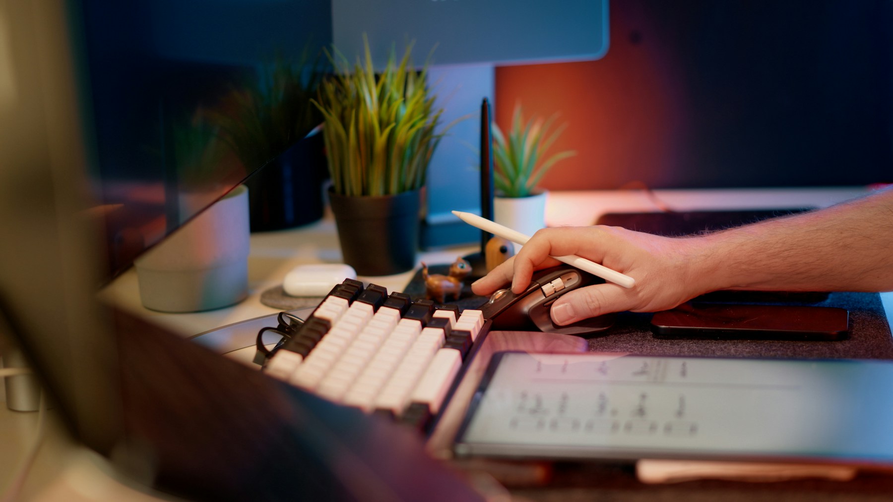 Data analyst working with digital analytics dashboards